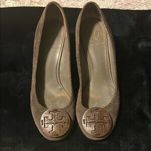 Tory Burch Women's Taupe Suede Loafers